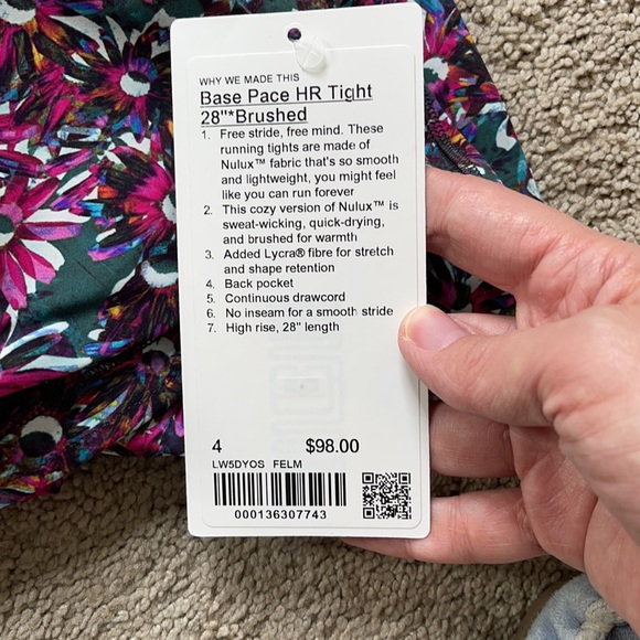 Lululemon Base Pace HR Tight 28” - Picture 4 of 5